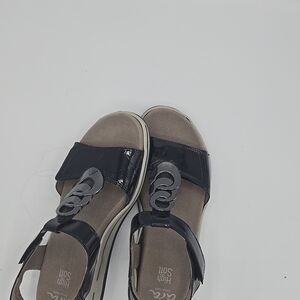 Stylish Black Sandals with Unique Design